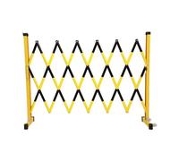Valla De Tráfico Retráctil,Puerta Seguridad Móvil Portátil, Plegable 270°, Tubo Telescópico Con Aislamiento Fibra Vidrio,Para Construcción Elevador Carretera Al Aire Libre(Black/yellow,350cm/11.5FT)