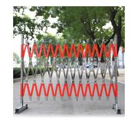 Valla De Tráfico Retráctil, Puerta Seguridad Tipo Acordeón Acero Inoxidable, Valla Portátil, For Eventos, Escuelas, Empresas Y Garajes(1000x120cm)