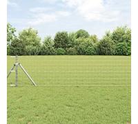 Valla de trinchera valla fronteriza valla decorativa valla de pastos,Eurovalla plata 0,8 x 10 m hierro galvanizado en caliente,Para perros conejos patio al aire libre,Adecuado para una variedad de