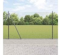 Valla decorativa de jardín, valla de privacidad, valla de privacidad, valla con postes, gris, 1,4 x 10 m, acero, para balcón, área de recreación, diseño decorativo