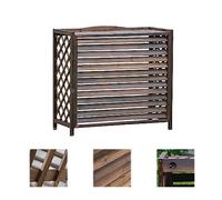 Valla decorativa de madera maciza para unidad de aire acondicionado al aire libre, elegante solución de protección y ocultación