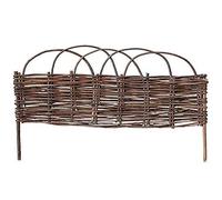 Valla decorativa de sauce natural para parterres y jardines de jardín, 60 x 35 cm, bordes ecológicos para jardines al aire libre, decoración de jardín elegante y duradera