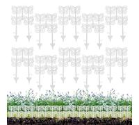 Valla decorativa para jardín, valla decorativa de mariposas, paisaje Garrden, 10 paneles de borde, barrera de animales sin excavación para perros, patio, paisaje, patio al aire libre