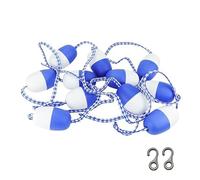 Valla divisoria Flotante Azul y Blanca con Gancho y Cuerda de Seguridad para la división de Piscinas, Playas y Zonas acuáticas(Blue+White,3m/9.8ft)