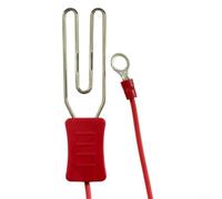 Valla Eléctrica 1m Conector M8 con para pinzas de cocodrilo para Energiser para puesta a tierra Cables Rojos Verdes