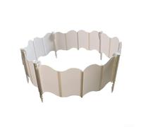Valla entrelazada de polipropileno resistente a la intemperie, perfecta para dar forma a espacios al aire libre (20 blancos + 10 clavos)