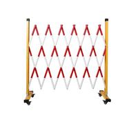Valla extensible de alta resistencia, Barricada de tráfico retráctil acero inoxidable con ruedas, rojo negro, varios tamaños(Red,1.2x1.5m)