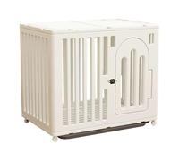 Valla grande para gatos para interiores con rueda universal de 360°, material de resina espaciosa, casa para gatos para uso en interiores y exteriores, valla desmontable para gatos (85 x 58 x 72 cm)