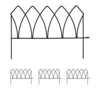 Valla jardin cercado metálico paneles metálicos bajo 4 unidades valla decorativa
