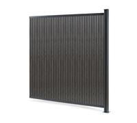 Valla jardin exterior grassano con 1 poste aluminio wpc 180x175cm - gris neu.holz
