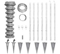 Valla para balcón, valla de jardín, postes de acero galvanizado, 15 x 1,5 m, para macizos de flores, jardín, barrera para animales