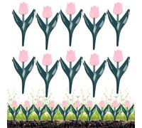 Valla para cama de flores - 10 piezas Valla decorativa de jardín | Decoración vegetal para piscina Recinto Animales Patio trasero elevado