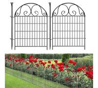 Valla para Estanque Jardín, 90cm Alto x 70cm Ancho, Valla Decorativa de Metal Sin Zanjar, Para Parterres, Patio y Como Valla para Perros o Animales Pequeños (5PCS)