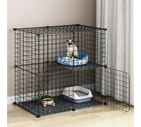 Valla para gatos Interior extraíble DIY Jaula para gatos de Metal Jaula para Hurones Jaula para Perros Cerca para gatos Portador para gatos RV al Aire Libre, Cerca para gatos para Acampar Ár