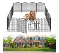 Valla para perros al aire libre para patio, paquete de 15 vallas con pestillo adecuadas para patio, jardín, patio, 33 pulgadas de alto x 32 pies de ancho, paneles decorativos para determinar animales