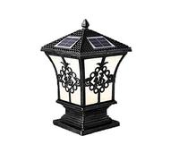 Valla Pilar Lámpara Solar Al Aire Libre Jardín Americano Luz Impermeable IP54 Exterior Jardín Villa Poste Linterna Patio Iluminación Pasillo Balcón Cuadrado Aluminio Fundido A Presión Linterna De