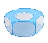 Valla Plegable para pequeños Animales, como hámsters; Corral para Mascotas inalámbrico con Marco de Resorte Que se Abre automáticamente; Tienda de Juego de Malla Transpirable para