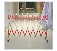 Valla Plegable portátil ber - 1,2 m/1,4 m de Altura, Extensible, de Acero Inoxidable, Segura para el tráfico, Ideal para Obras y Eventos al Aire Libre, y fácil de instala