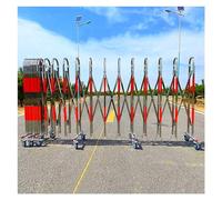Valla retráctil de Acero Inoxidable ber - Valla Plegable portátil con Ruedas para Mayor Seguridad Vial, Puerta de privacidad Exterior Extensible (Color: Plata)