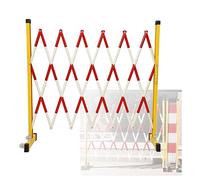 Valla retráctil de seguridad móvil con ruedas for exteriores e interiores, barrera tráfico for estaciones autobuses(1.5 Meter x 2 Meter/5ft x 6.6ft)