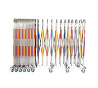 Valla retráctil portátil de metal expandible con ruedas, valla de seguridad de acordeón para exteriores para mayor seguridad (1,5 x 6 m)