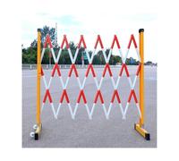 Valla telescópica ajustable con ruedas y barandillas de colores brillantes. Puerta de seguridad móvil de fibra de vidrio engrosada, adecuada for el control del tráfico.(1.2x2m)