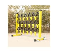 Valla telescópica ajustable, puerta de seguridad móvil de fibra de vidrio engrosada, con ruedas y barandillas de colores brillantes, adecuada for el control del tráfico.(1.2x10m)