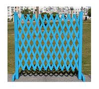 Valla telescópica de madera para jardín para mascotas y plantas, pantalla de soporte para escalada al aire libre, panel de celosía azul, 35 x 50 cm, barrera de seguridad duradera para mascotas y