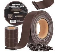 Valla Tiras Protectora Privacidad Pantalla Proteción 4,75 cm x 140 m Opaca Anti-UV Resistente Viento Sol Balcones Jardines Tiras de Sujeción 80 Clips Fijación