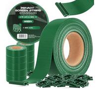 Valla Tiras Protectora Privacidad Pantalla Proteción 4,75 cm x 350 m Opaca Anti-UV Resistente Viento Sol Balcones Jardines Tiras de Sujeción 200 Clips Fijación