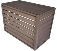 Valla y cubierta de aluminio resistente para aire acondicionado y mini unidades divididas, diseño antirrobo, protección de tubos, protección de condensador de ocultación de unidad exterior.