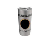 VALLADOLID, ESPAÑA 08.12.2026 Eclipse Solar Vaso térmico de acero inoxidable de doble pared