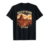 Valle De Los Dioses Utah Camiseta gráfica económica, Hombre, Negro, L