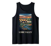 Valle del Loira Francia Castillo Viñedo Arte de Viaje Camiseta sin Mangas