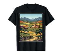 Valle del Loira Francia Viñedo Campo Viaje Arte Camiseta