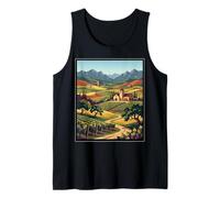 Valle del Loira Francia Viñedo Campo Viaje Arte Camiseta sin Mangas