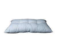 Valle di lana - Cojín cervical alto y contra el dolor cervical, funda de algodón y seda lavable, relleno con lana merino de Abruza, fabricada en Italia, 70 x 38 x 15 cm, color blanco