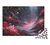 Valle Fantasía Cielo Estrellado Puzzle de 1000 Piezas Papel para Adultos Paisaje Nocturno Mágico Relajante Entretenimiento Hogar 38x26cm/1000pcs