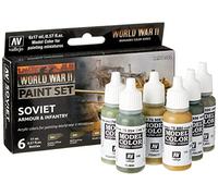 Vallejo 070202 Juego de Pintura, Armadura e infantería soviética, Modelo WWII