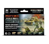 Vallejo- Farb-Set, Deutsche & Britische Infanterie, Wüstenfarben WWII Maqueta, Multicolor, Mittel (070208)
