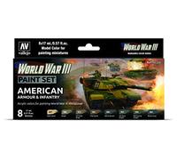 Vallejo 070220 - Juego de accesorios de construcción de maqueta de tanque y infantería de Estados Unidos , color/modelo surtido