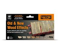 Vallejo 71187 Model Air - Colores Acrílicos, Efectos Madera Nueva y Vieja, 18 ml, 8 uds