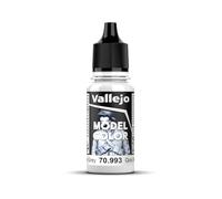 Vallejo Model Color Pintura Acrílica Gris (White Grey) Acabado Mate, 18 ml. Autonivelante y Sistema BSL para Modelismo y Figuras