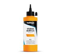VALLEJO ACRYLIC STUDIO, PINTURA ACRÍLICA, 200ML, AMAR. DORADO FLUO, Nº 931