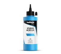 VALLEJO ACRYLIC STUDIO, PINTURA ACRÍLICA, 200ML, AZUL CYAN, Nº 24