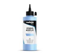 VALLEJO ACRYLIC STUDIO, PINTURA ACRÍLICA, 200ML, AZUL ULTRAMAR CLARO, Nº 51