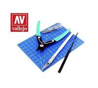 Vallejo AV, Tools, Juego de Herramientas de Modelado de plástico, 9 Unidades