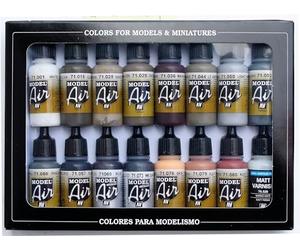 Vallejo Building Set - Set de pintura acrílica (16 unidades), multicolor