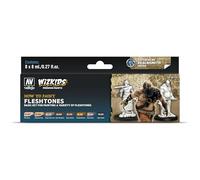 Vallejo- Farb-Set, WizKids Fleshtones, 8 x 8 ml Juego de Pintura Modelo, Multicolor, 8 ml (Paquete de 8) (214967)