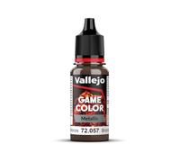 Vallejo Game Color Pintura Acrílica a Base de Agua en Color Bronce de Acabado Mate. Pintura para Figuras de Fantasía y Wargames en Botella de 18 Ml con Cuentagotas
